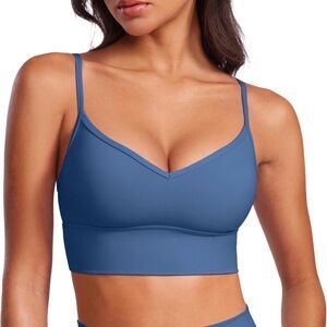 CRZ Yoga Butterluxe Sweetheart Longline Sports Bra Pitch Blue L/12